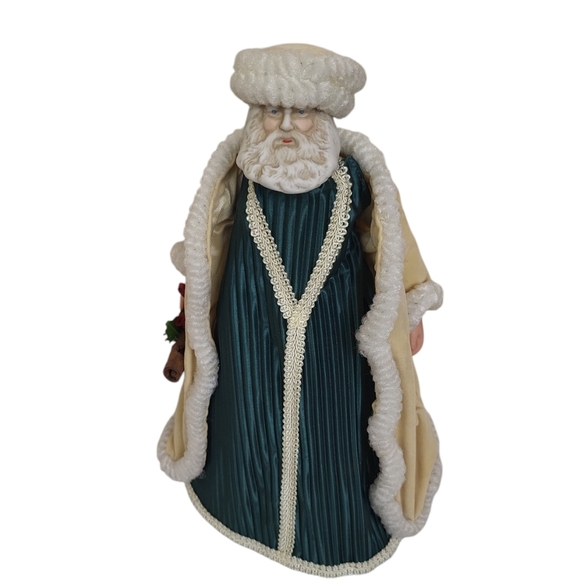 Paradise Galleries Porcelain Doll FATHER CHRISTMAS Tree Topper - Picture 1 of 3